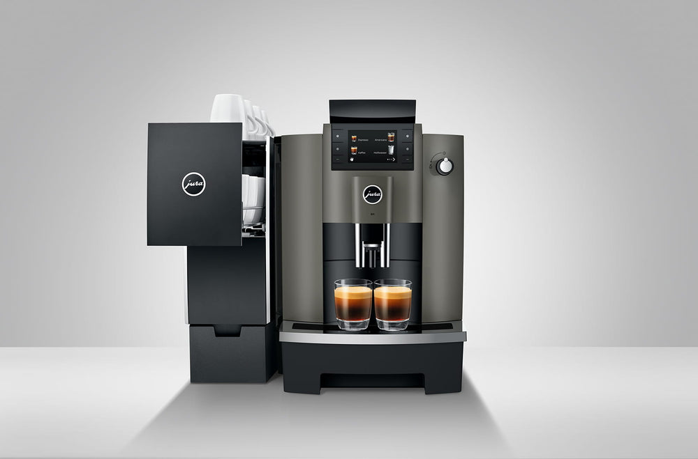 Jura W4 EA Dark Inox professional coffee machine - cup holder