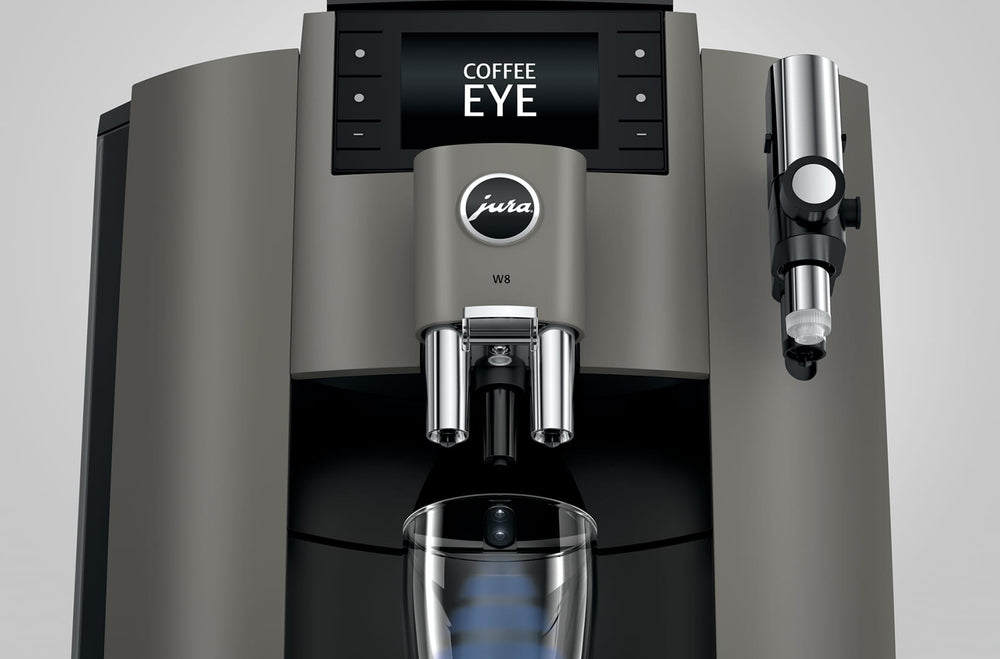 Jura W8 EA Dark inox professional coffee machine - coffee eye