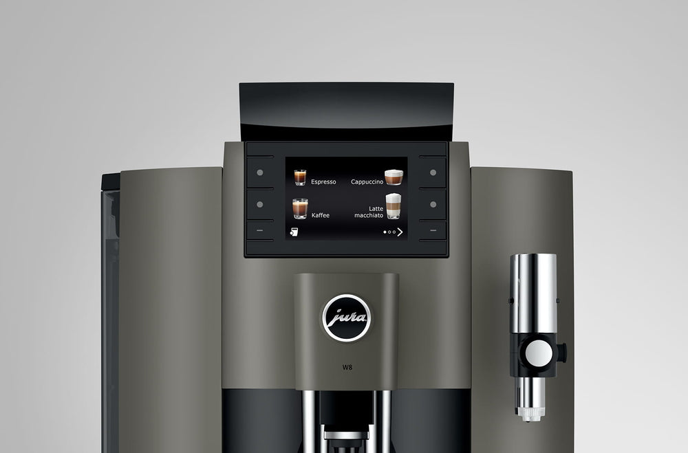 Jura W8 EA Dark inox professional coffee machine - display