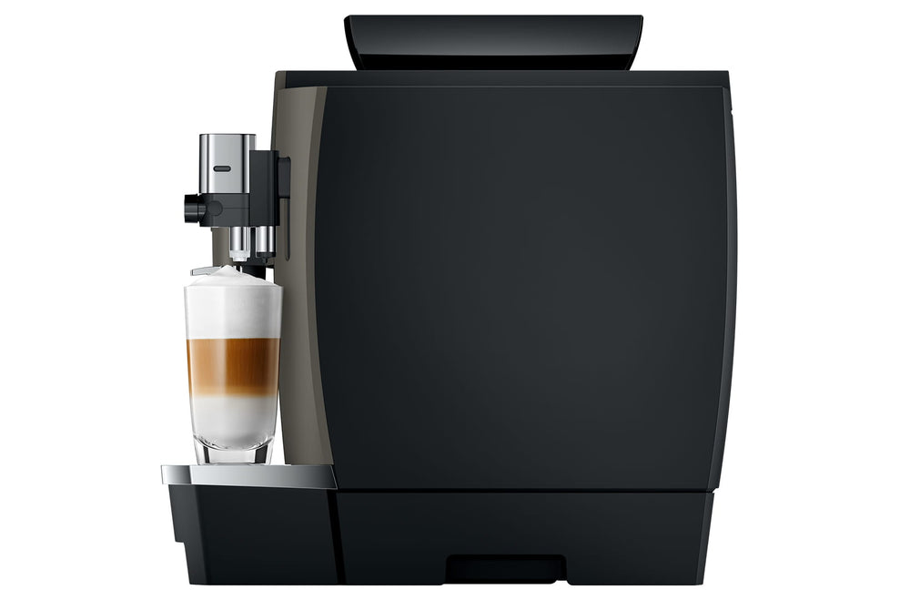 Jura W8 EA Dark inox professional coffee machine - side