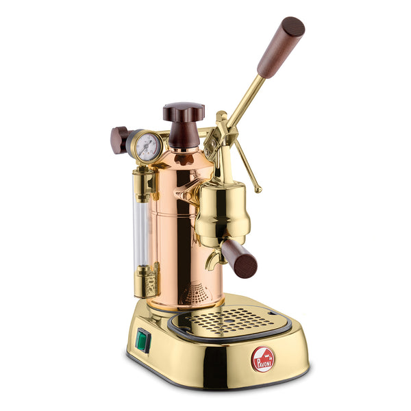 La Pavoni Professional Rame Gold lever espresso machine