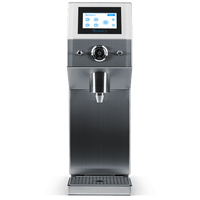 Übermilk ONE automatic milk texturing system, stainless steel, front view