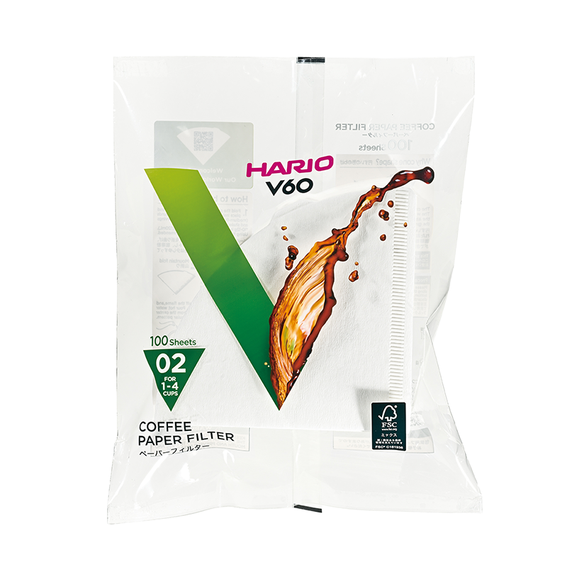 Hario V60 Paper Filters, white, size 02