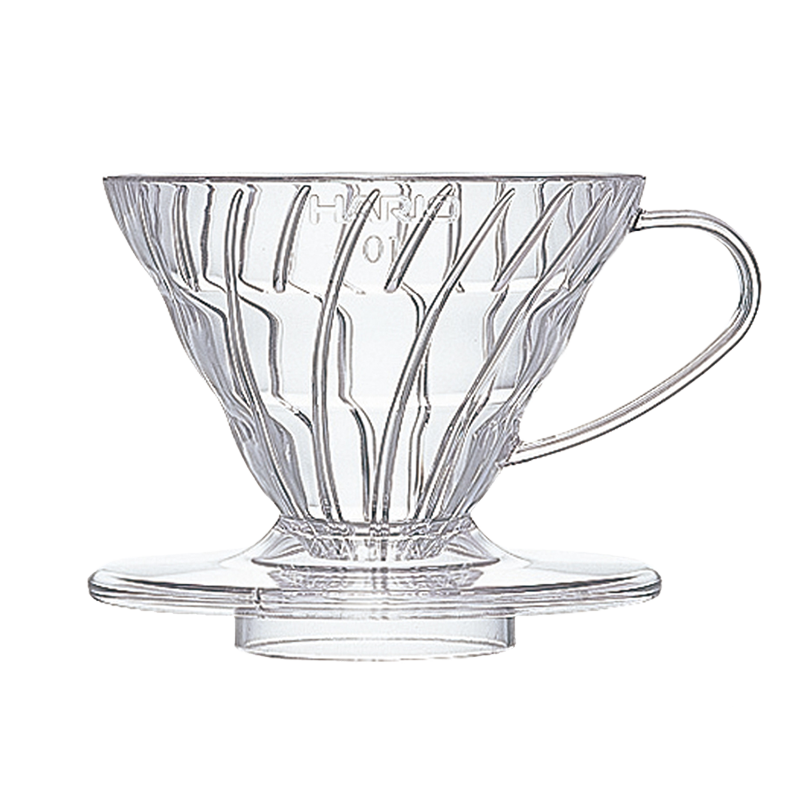 Hario V60 plastic dripper, transparant, maat 01