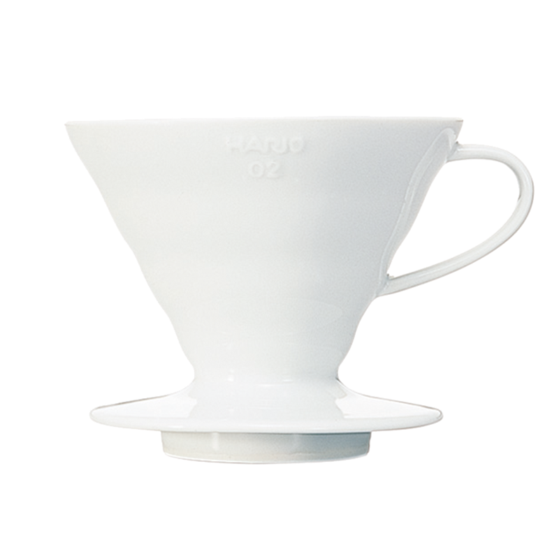 Hario V60 keramische dripper, wit, maat 02