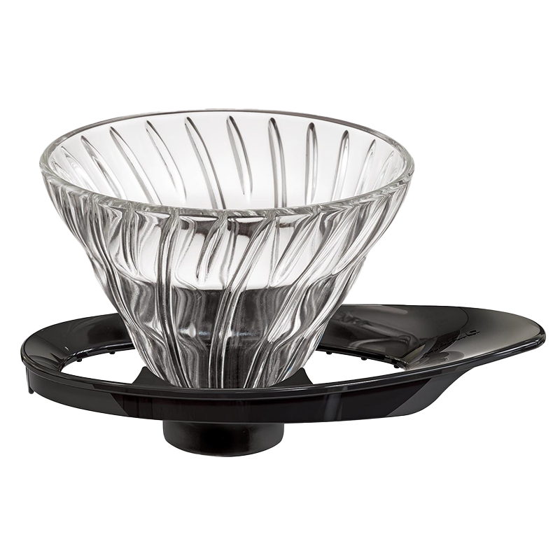 Hario V60 Glass Coffee Dripper, black, size 01
