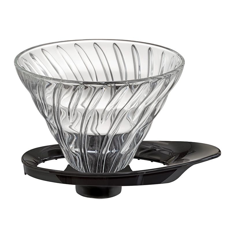 Hario V60 Glass Coffee Dripper, black, size 02