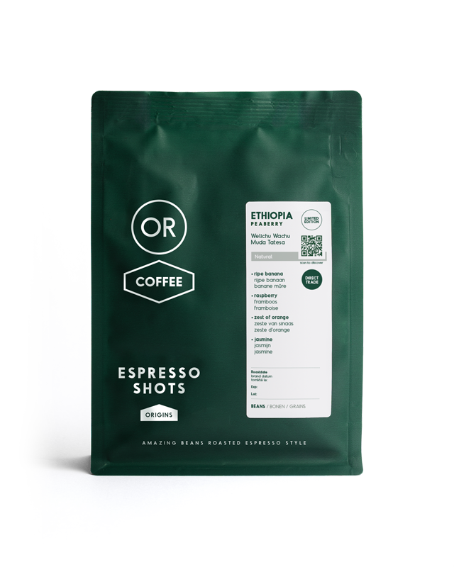 Ethiopië Peaberry Muda Tatesa - Natural (Espresso)